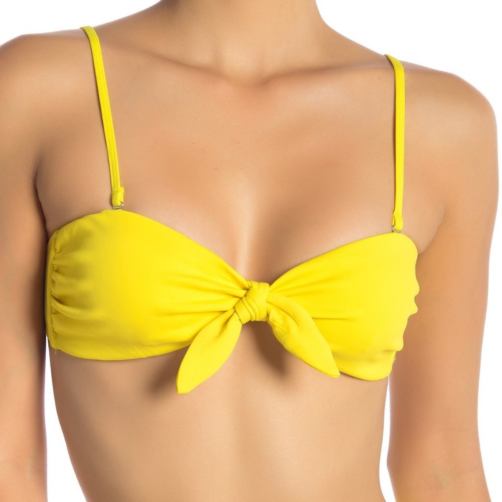 Kendall & Kylie Women's Retro Bandeau Bikini Top